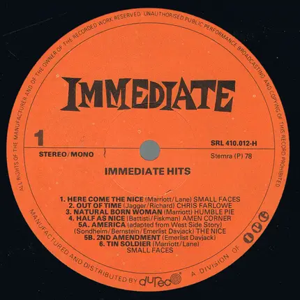 Small Faces, Chris Farlowe, a.o. - Immediate Hits