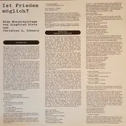 LP - Siegfried Fietz, Christian Schwarz, a.o. - Ist Frieden Möglich ?