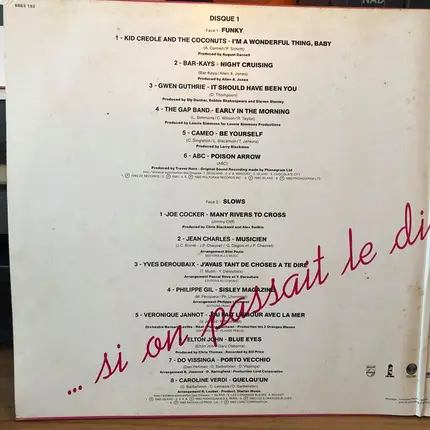 Joe Cocker, Gwen Guthrie, Do Vissinga a.o. - J'ai Une Idée...