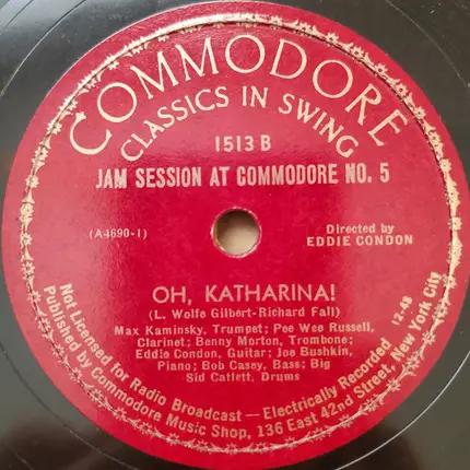 Various - Jam Session At Commodore No. 5