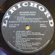 LP - Various - Javanese Music From Surinam