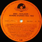 LP - Schlager Sampler - Kino Schlager - Schöne Stunden 1952 - 1953