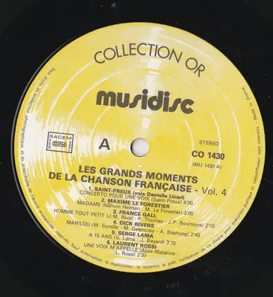 Various - La Chanson Française Grands Moments Vol. 4