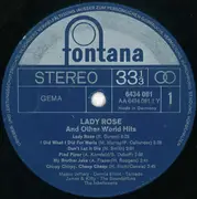 LP - Tornado / Madoc Jeffrey / The Candies a.o. - Lady Rose And Other World Hits