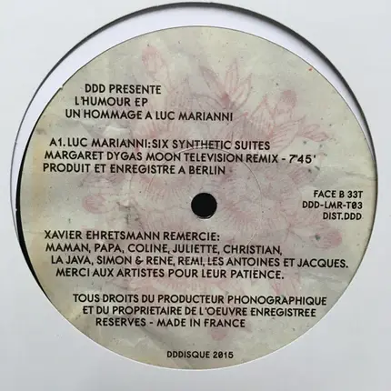 Various - L'Humour EP (Un Hommage A Luc Marianni)