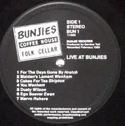 LP - Wenham, Shipton, Wilson a.o. - Live At Bunjies - Gatefold