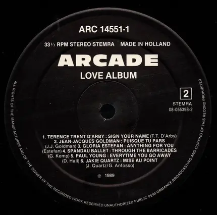 Spandau Ballet, Paul Young a. o. - Love Album