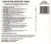 CD - Various - Love Is The Sweetest Thing - Great Love Songs Of The 30s