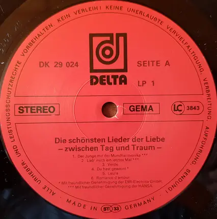 Bernd Clüver, Roland Kaiser, Jack Fender - Love Story