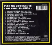 CD - Abrasive Wheels, One Way Stem, a.o - Punk And Disorderly III - The Final Solution