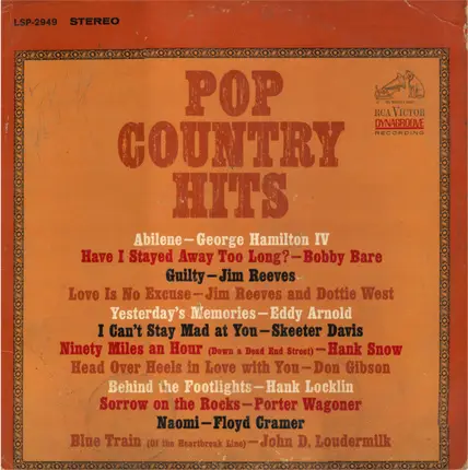 Jim Reeves / Eddy Arnold a.o. - Pop Country Hits
