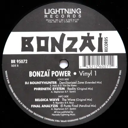 DJ Bountyhunter, Phrenetic System, Belgica Wave, Final Analyzis - Power Vinyl 1