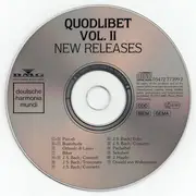 CD - Purcell / Bach / Haydn / Buxtehude a.o. - Quodlibet Vol. II New Releases