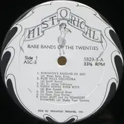LP - Jabbo Smith, Omar Simeon, Oliver Cobb - Rare Bands Of The Twenties 1927-1929
