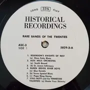 LP - Various - Rare Bands Of The Twenties 1927-1929