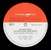 LP - An Anthology of South-East Asian Music - Ritual Music From Bali IV - The Gong Gĕdé From Pamĕcutan