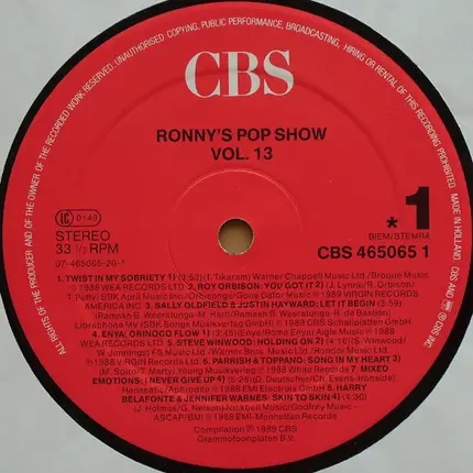 Various - Ronny's Pop Show 13
