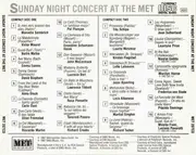 Double CD - Hahn, Maurel, Verdi, a.o. - Sunday Night Concert At The Met