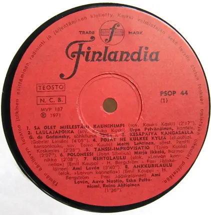 Merja Ikkelä, Ami Lovén, Four Party & others - Sävelmuistoja Suomesta I = Melody Memories From Finland I