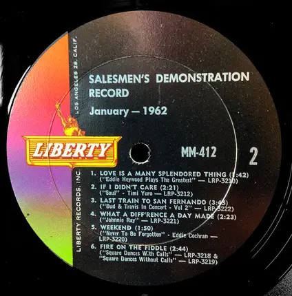 Various - Salesmen's Demonstration Record / January 1962
