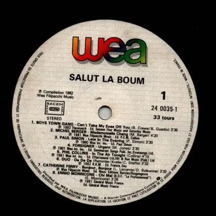 Boys Town Gang, Michel Berger, Paul Simon - Salut La Boum
