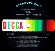 LP - Country Sampler - Saturday Night At The Grand Ole Opry Volume 3