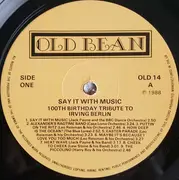 LP - Various - Say It With Music (100th Birthday Tribute To Irving Berlin)