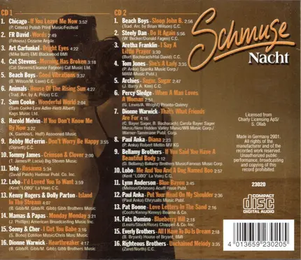 Tom Jones / Paul Anka a.o. - Schmuse Nacht