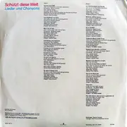 LP - Hermann Hähnel, Gisela May, Mary-Edith Schreiber a.o. - Schützt diese Welt. Lieder und Chansons