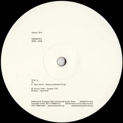 Polar Inertia, Nobu* - Semantica 2006 - 2016 10.IX
