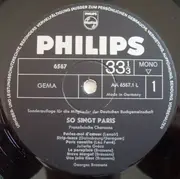 LP - Juliette Gréco / Georges Brassens a.o. - So Singt Paris - Mono