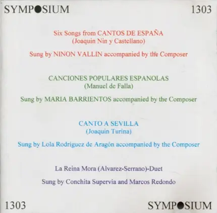 Falla / Turina / Serrano / Nin - Songs Of Spain