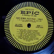 LP - Various - The Twelve Greatest Hits San Remo Festival 1961