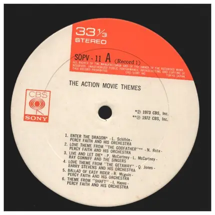 Lalo Schifrin, Isaac Hayes, Quincy Jones a.o. - The Action Movie Themes