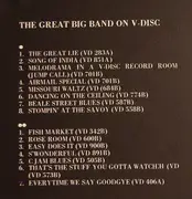 LP - Jimmy Dorsey/ Benny Carter/ Gene Krupa/ a.o. ... - The Great Big Band On V-Disc
