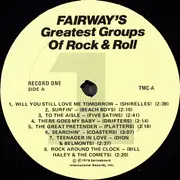 Double LP - Various - The Greatest Groups Of Rock 'N' Roll