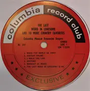 LP - Various - The Last Word In Lonesome And 10 More Country Favorites