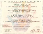CD - Selena / Kenny Loggins / Phil Collins a.o. - The Songs Of West Side Story