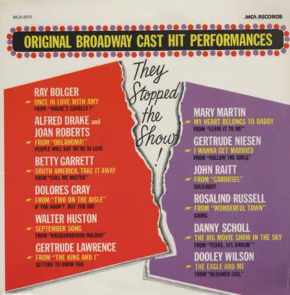 Mary Martin, John Raitt a.o. - They Stopped The Show!