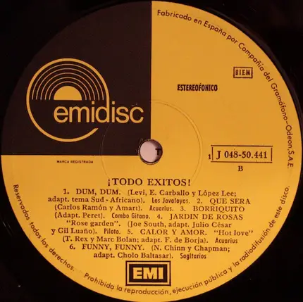 Various - ¡Todo Exitos! En Español