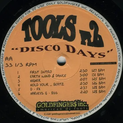 First Choice, Loleatta Holloway, Shannon, Earth, Wind & Fire a.o. - Tools Pt.2 'Disco Days'