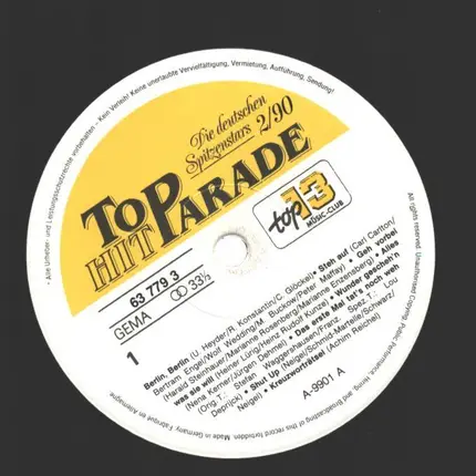 Nena, Udo Jürgens a.o. - Top Hit Parade - Die Deutschen Spitzenstars 2/90