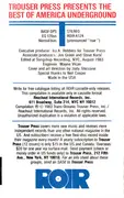 MC - Chris Moffa & The Competition / Martha Hull / Norman Salant a.o - Trouser Press Presents The Best Of America Underground