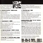 CD - Lou Romain / The Reepz / Psycho Drama & Mafia & Thorough a.o - U-N-I VS. All Featuring The Universal Emcees