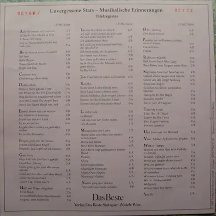 Zarah Leander, Lale Andersen, Hans Albers - Unvergessene Stars - Musikalische Erinnerungen