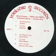 LP - Brooks Bros., Cap-Tans, Mel-O-Dots a.o. - Vocal Groups 1940's And 1950's Collectors Series Volume One - Mono