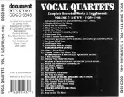 CD - Sparkling Four Quartette / T. C. I. Women's Four a.o. - Vocal Quartets Volume 7: S/T/V/W, Complete Recorded Works & Supplements (1925-1944)