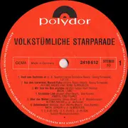 LP - Georg Schwenk / Michl Lang / a.o. - Volkstümliche Starparade Der Lustigen Musikanten - Paper labels
