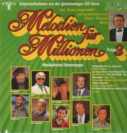 Al Martino, Reinhard Mey, Heino a.o. - Von Ihnen Ausgewählt Und Präsentiert Von Dieter Thomas Heck - Melodien Für Millionen Folge 3