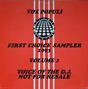 2 x 12inch Vinyl Single - Various - Vox Populi: First Choice Sampler 1993 Volume 1